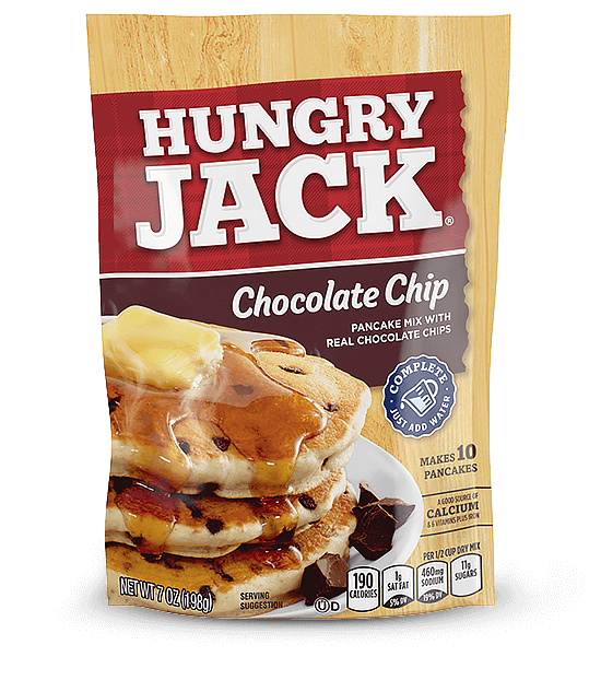 Hungry Jack Chocolate Chip Pancake Mix With Real Chocolate Chips 7oz (198g)-12/cs