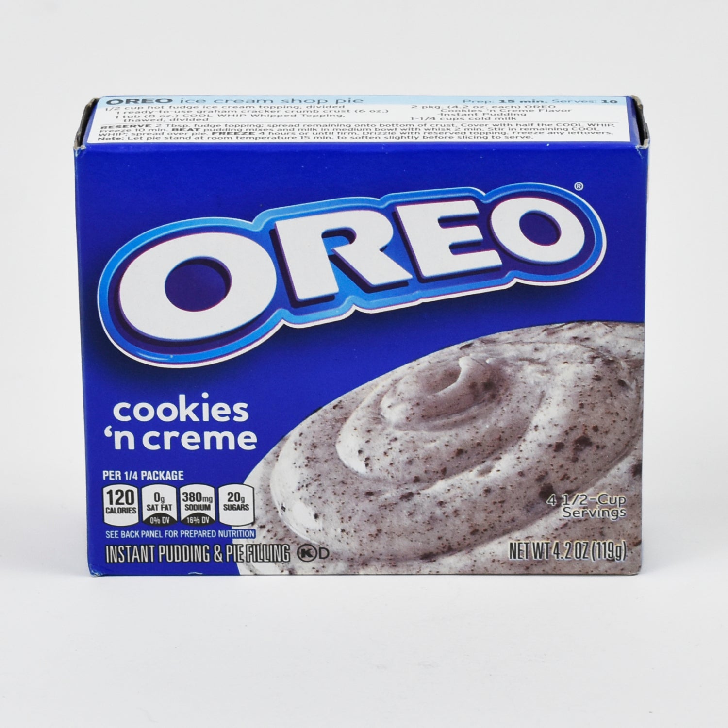 OREO COOKIES 'N CREME INSTANT PUDDING & PIE FILLING 4.2OZ (119G)
