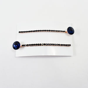 ROUND CRYSTAL RHINESTONE HAIR CLIPS