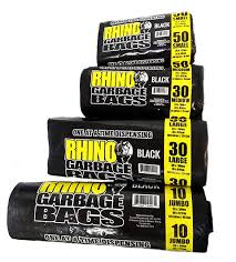 Rhino Garbage Bags Ezee Pull Large 30" x 36" x .6ml-12/cs