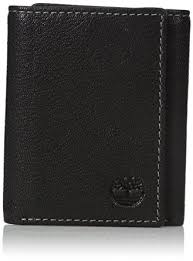 Tri-Fold Wallet Black Genuine Leather RFID Protected