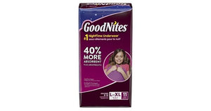 GoodNites #1 NightTime Underwear L-XL 11/pack-4/cs